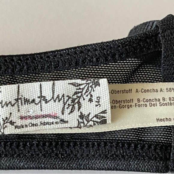 Free People Intimately crimson lace triangle underwire bra - Black & Navy 34a - Picture 11 of 11